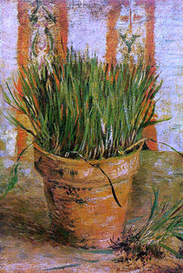  Vincent Van Gogh Flowerpot with Chives - Canvas Art Print