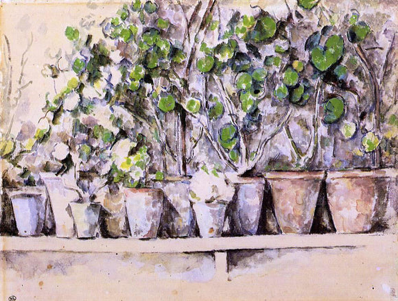  Paul Cezanne Flowerpots - Canvas Art Print