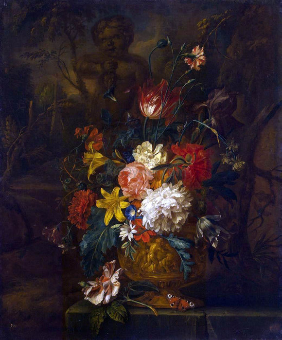  Justus Van I Huysum Flowers - Canvas Art Print