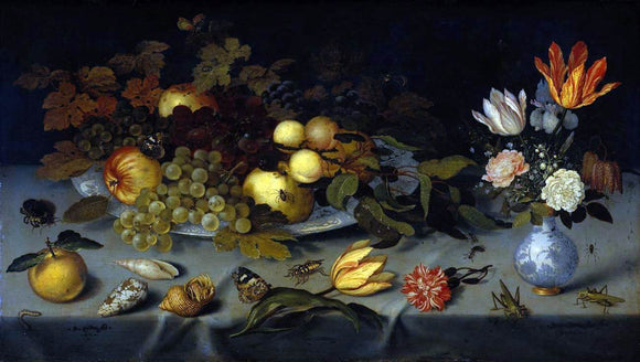 Balthasar Van der Ast Flowers and Fruit - Canvas Art Print