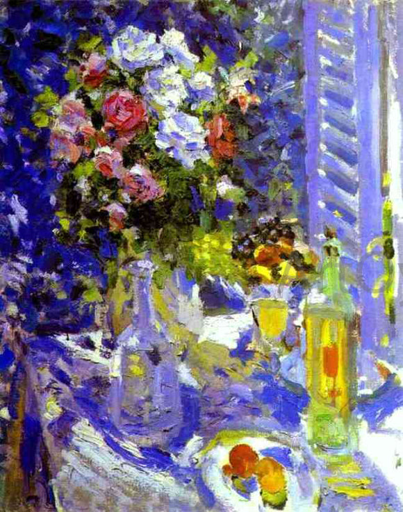  Constantin Alexeevich Korovin Flowers and Fruit - Canvas Art Print