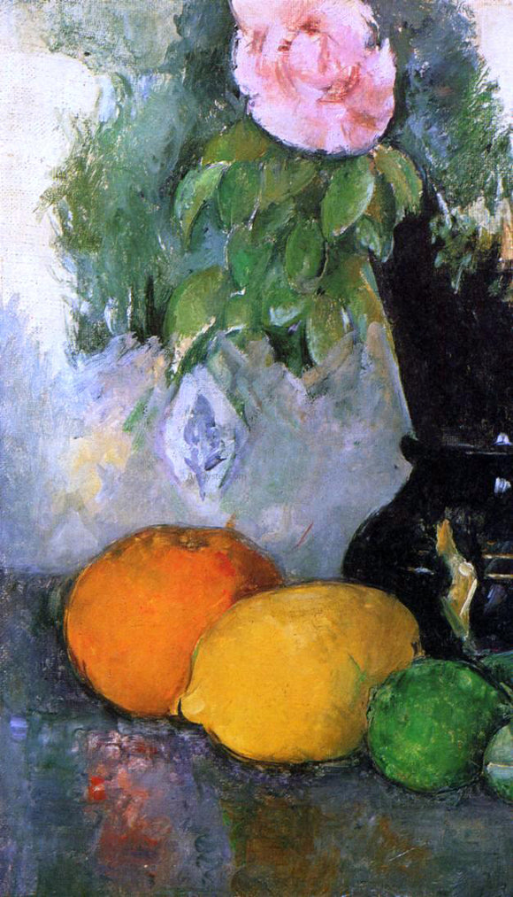  Paul Cezanne Flowers and Fruit - Canvas Art Print