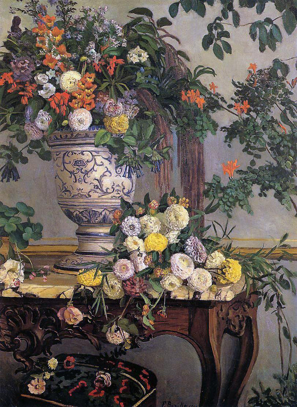  Jean Frederic Bazille Flowers - Canvas Art Print