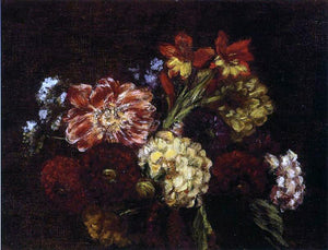  Henri Fantin-Latour Flowers: Dahlias and Gladiolas - Canvas Art Print