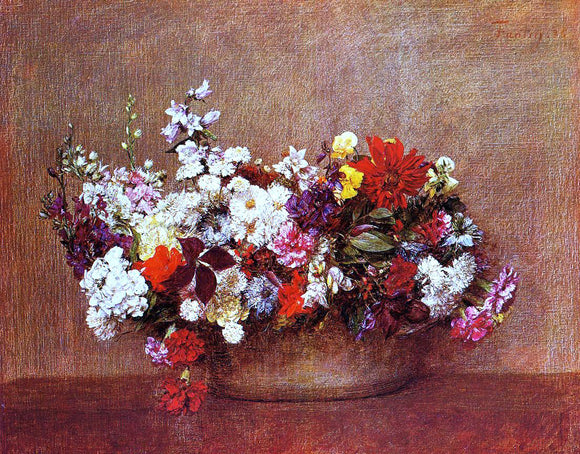  Henri Fantin-Latour Flowers in a Bowl - Canvas Art Print