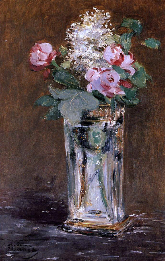  Edouard Manet Flowers in a Crystal Vase - Canvas Art Print