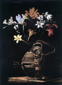  Guido Cagnacci Flowers in a Flask - Canvas Art Print