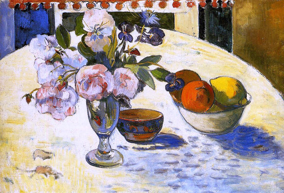  Paul Gauguin Flowers in a Fruit Bowl - Canvas Art Print