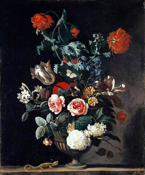  Abraham Jansz Begeyn Flowers in a Stone Vase - Canvas Art Print