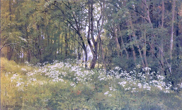  Ivan Ivanovich Shishkin Flowers on an Edge of a Wood - Canvas Art Print
