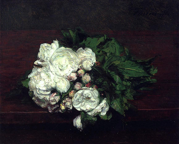  Henri Fantin-Latour Flowers, White Roses - Canvas Art Print