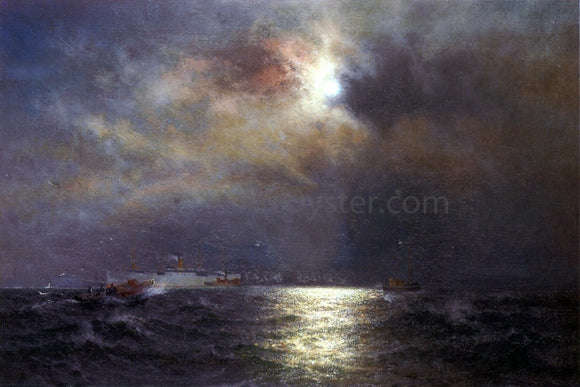  Charles Dorman Robinson Fog Storm on the Bay - Canvas Art Print