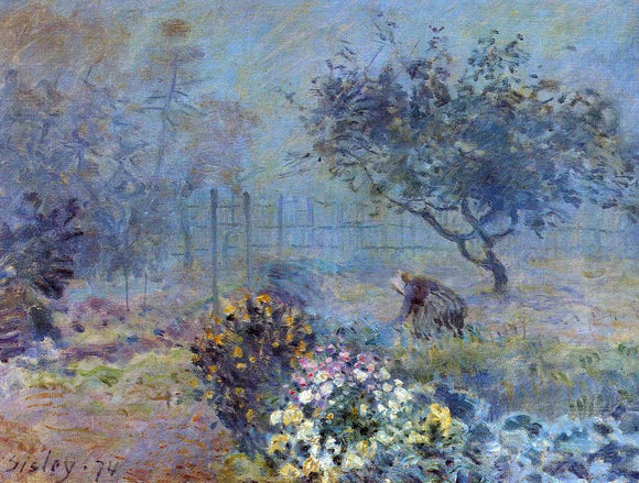  Alfred Sisley Foggy Morning, Voisins - Canvas Art Print