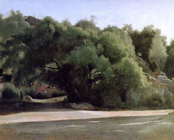  Jean-Baptiste-Camille Corot Fontainebleau - the Chailly Road - Canvas Art Print