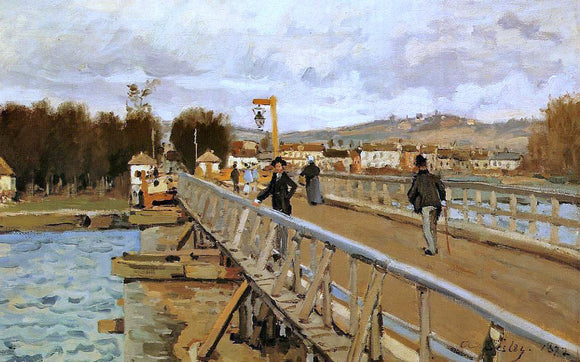  Alfred Sisley Footbridge at Argenteuil - Canvas Art Print