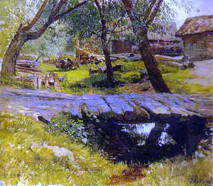  Isaac Ilich Levitan Footbridge, Savvina Sloboda, Study - Canvas Art Print