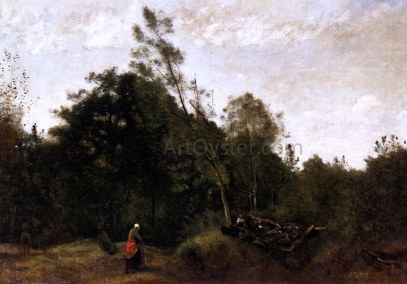  Jean-Baptiste-Camille Corot Forest Clearing in the Limousin - Canvas Art Print