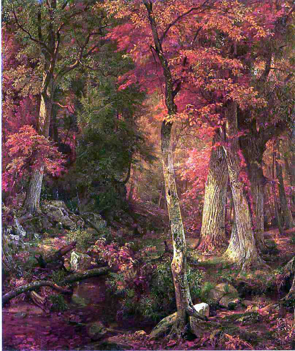  William Trost Richards Forest Interior in Autumn - Canvas Art Print