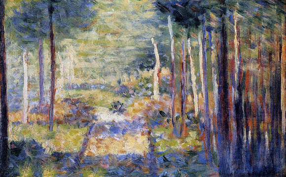  Georges Seurat Forest Path, Barbizon - Canvas Art Print