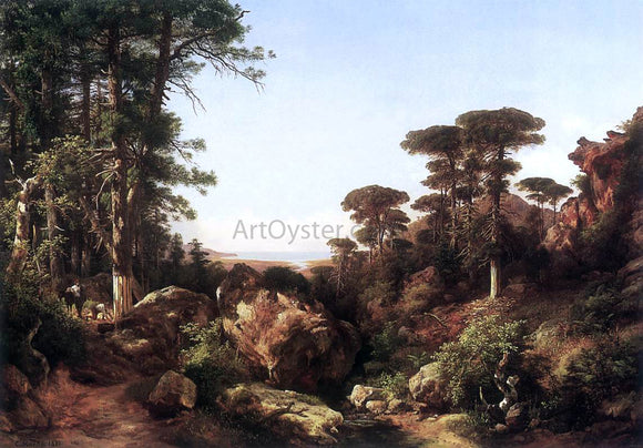  The Younger Karoly Marko Forest Scene at Ailo in Corsica - Canvas Art Print