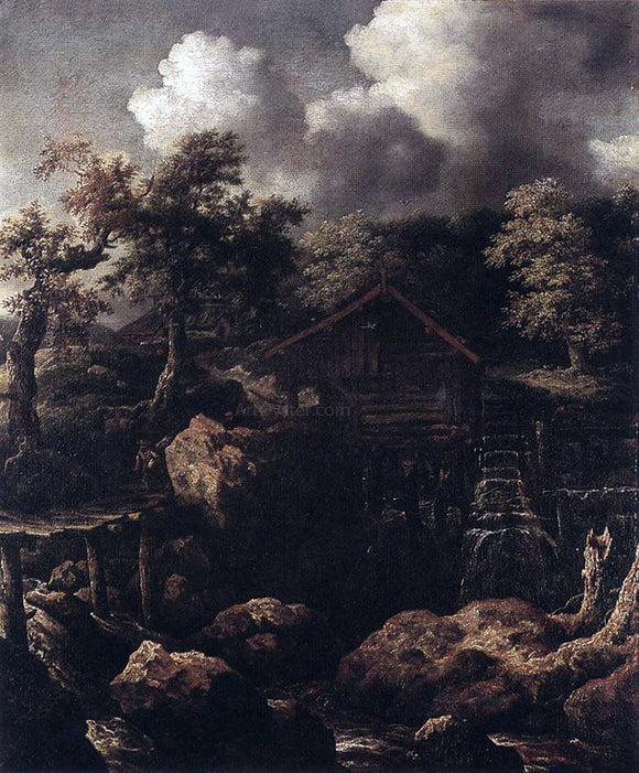  Allaert Van Everdingen Forest Scene with Water-Mill - Canvas Art Print