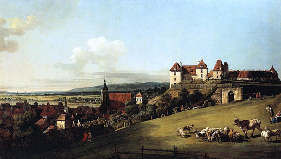  Bernardo Bellotto Fortress of Sonnenstein above Pirna - Canvas Art Print