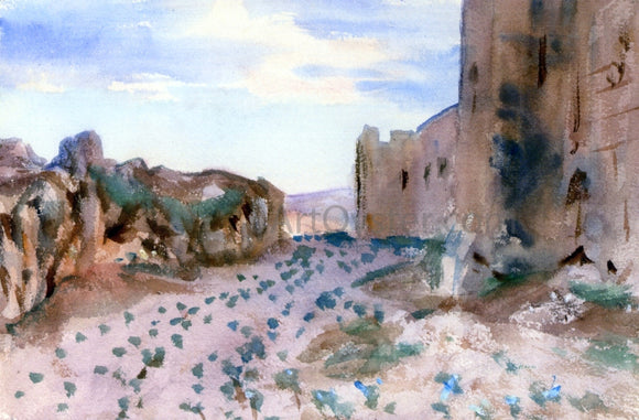  John Singer Sargent Fortress, Roads and Rocks - Canvas Art Print