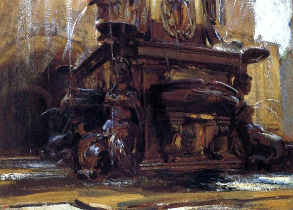  John Singer Sargent Fountain at Bologna - Canvas Art Print