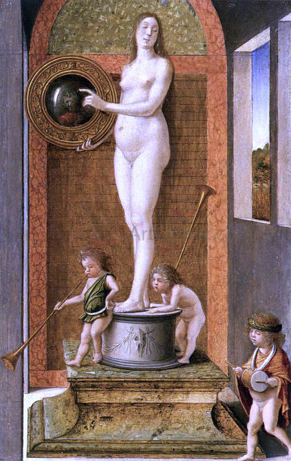  Giovanni Bellini Four Allegories: Prudence (or Vanity) - Canvas Art Print