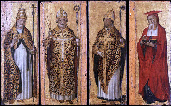  Carlo Braccesco Four Doctors of the Church - Canvas Art Print