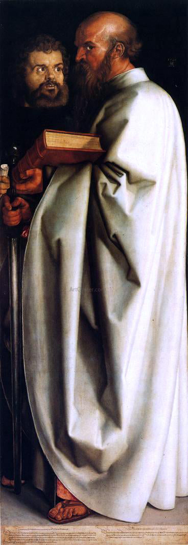  Albrecht Durer Four Holy Men (right panel): St. Paul and St. Mark - Canvas Art Print