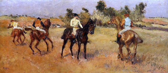  Edgar Degas Four Jockeys - Canvas Art Print