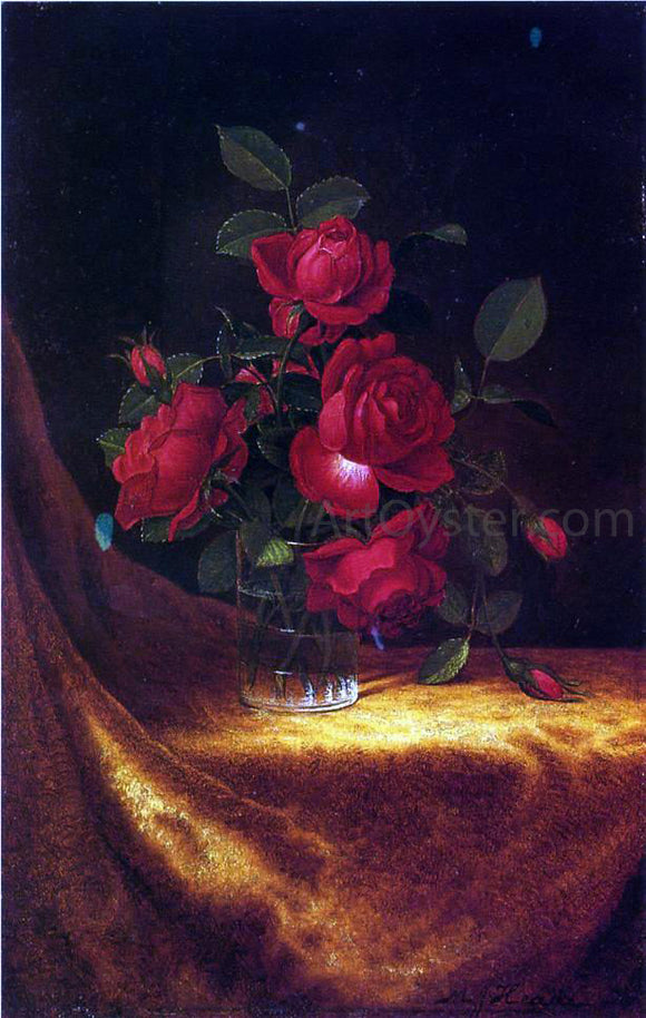  Martin Johnson Heade Four Roses in a Glass - Canvas Art Print