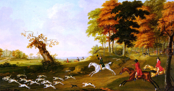  John Nost Sartorius Fox Hunting - Canvas Art Print