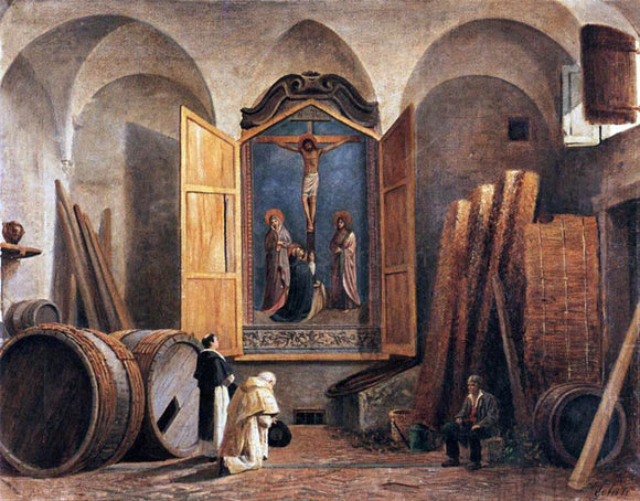  Lorenzo Gelati Fra Angelico in the Refectory of San Domenico - Canvas Art Print