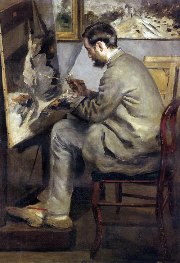  Pierre Auguste Renoir Frederic Bazille Painting 'The Heron' - Canvas Art Print