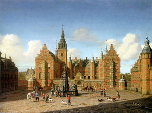  Heinrich Hansen Frederiksborg Slot - Canvas Art Print