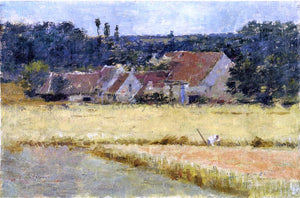  Theodore Robinson A French Farmhouse - Canvas Art Print