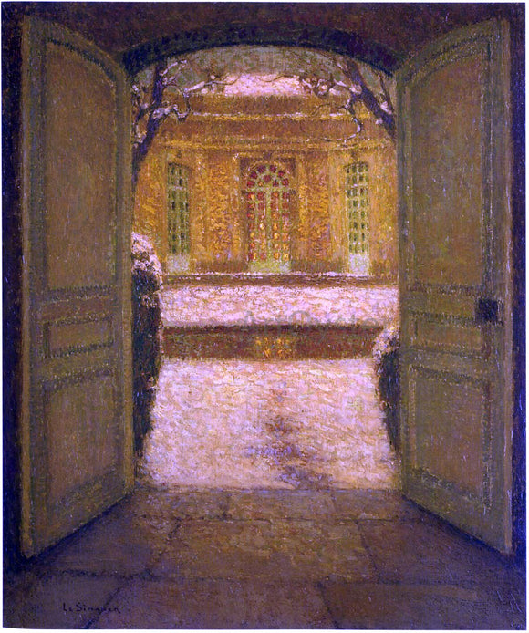  Henri Le Sidaner French Pavillion at Versailles in Snow - Canvas Art Print