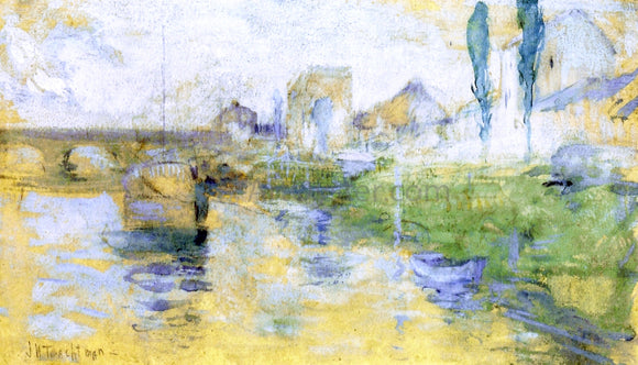  John Twachtman French River Scene - Canvas Art Print