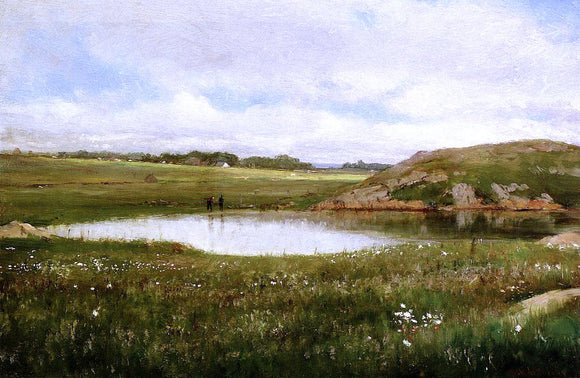  Thomas Worthington Whittredge Freshwater Pond in Summer - Rhode Island - Canvas Art Print