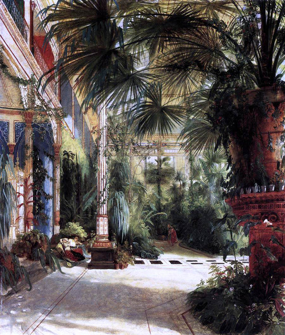  Carl Blechen Friedrich Wilhelm III's Palm Court - Canvas Art Print