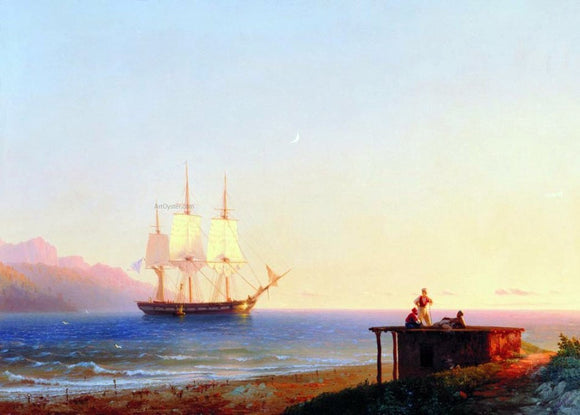  Ivan Constantinovich Aivazovsky Frigate Under Sails - Canvas Art Print