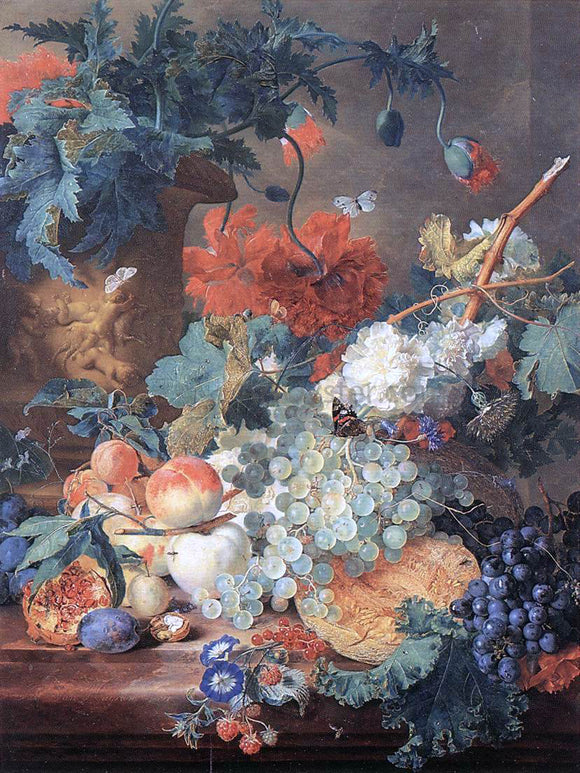  Jan Van Huysum Fruit and Flowers - Canvas Art Print