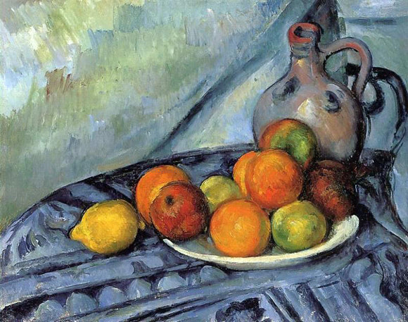 Paul Cezanne Fruit and Jug on a Table - Canvas Art Print