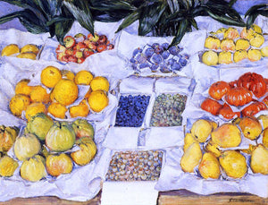  Gustave Caillebotte Fruit Displayed on a Stand - Canvas Art Print