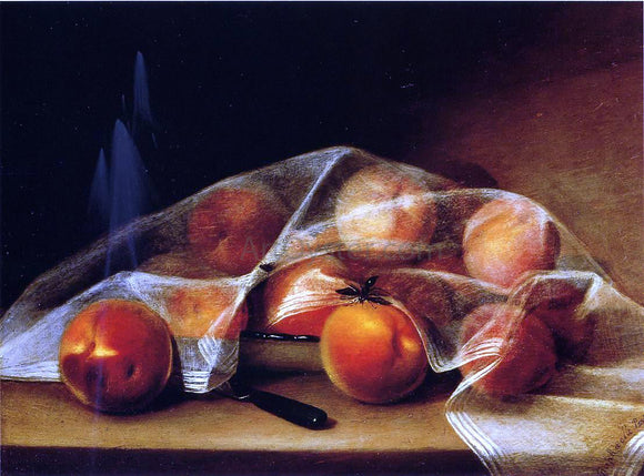  Raphaelle Peale Fruit Piece with Peaches Covered by a Handkerchief (also known as Covered Peaches) - Canvas Art Print