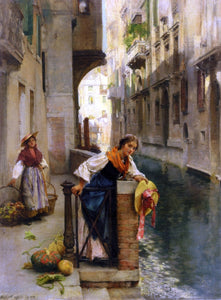  David Roberts Fruit Sellers from the Islands, Venice - Canvas Art Print