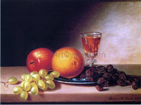  Sarah Miriam Peale Fruits and Wine - Canvas Art Print