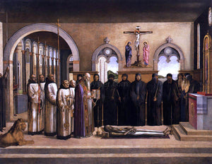  Lazzaro Bastiani Funeral of St Jerome - Canvas Art Print